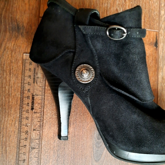Black Suede Booties - Picture 3 of 6